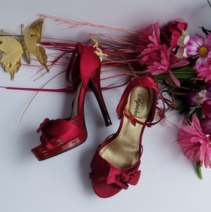 Women's red Paprika 4 1/2" high heel pump